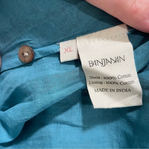 NWT Banjanan Bristol Pearl Midi Dress Women's XL Turquoise Pockets Long Sleeve - Picture 16 of 16